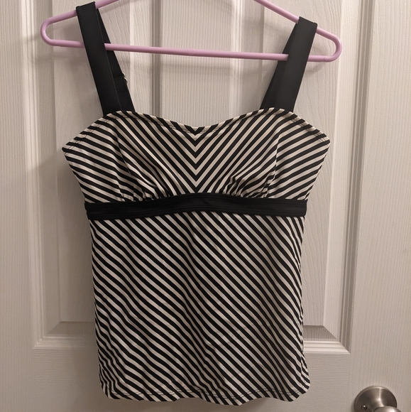 Athleta Other - Tankini black and white stripes Athleta